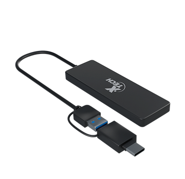 Xtech 4-port USB 3.0 Hub with USB-C Adapter (XTC-390)